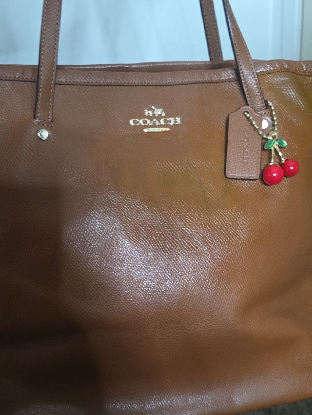 Coach Brown Leather Large Tote Bag W/ Gold Hardware (GOOD)(READ)✨️🤎✨️ - Picture 10 of 15
